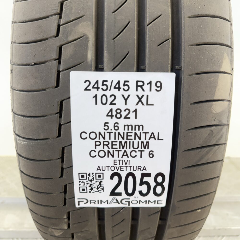 Pneumatico Usato 245 45 R19 XL 102Y Continental Premium Contact 6 80% Estivo | Gomme Usate | PrimaGomme.it Pneumatico usato 245 45 R19 Continental Premium Contact 6 - foto 6
