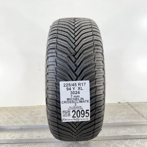 Pneumatico Usato 225 45 R17 XL 94Y Michelin CrossClimate 2 100% 4 Stagioni
