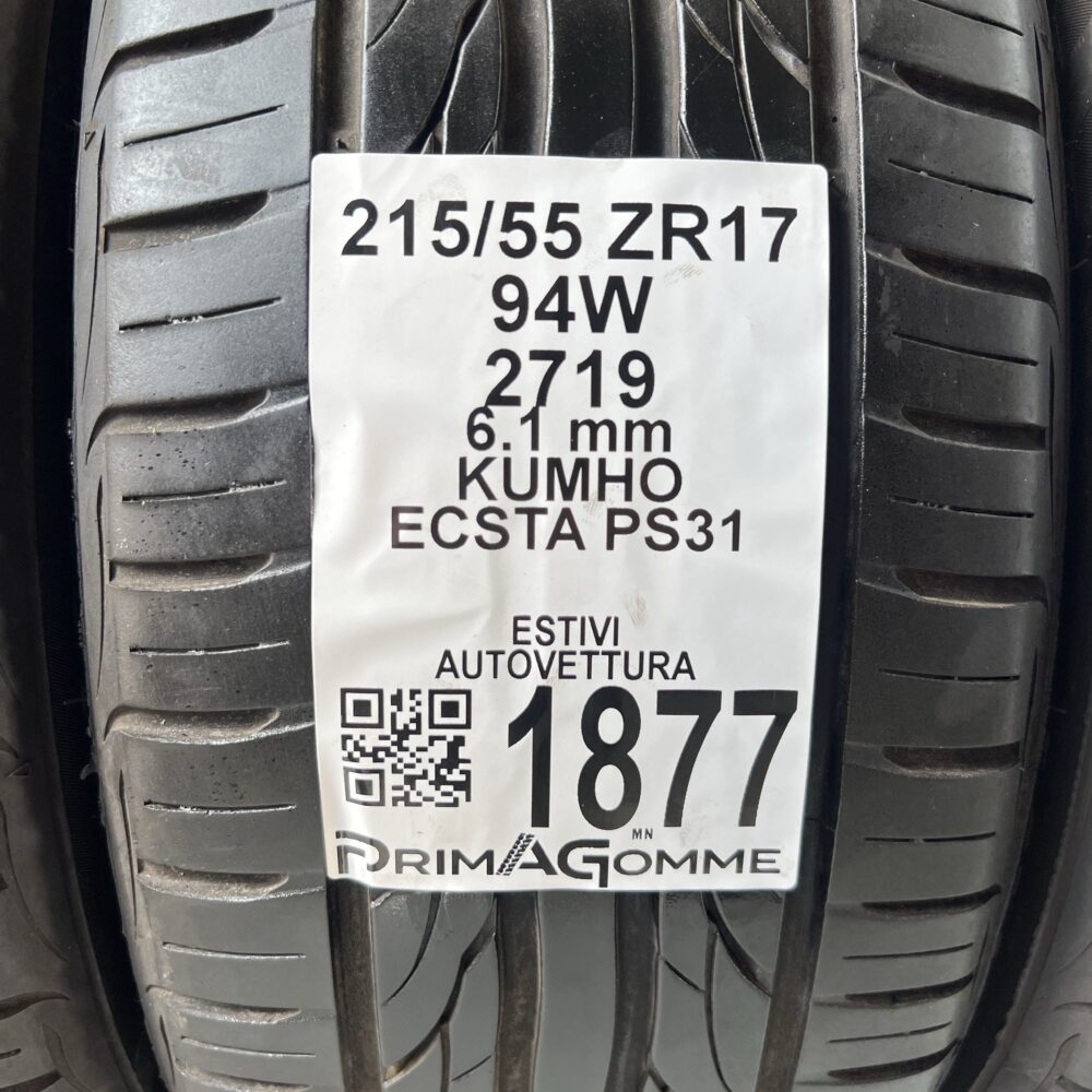 Pneumatici Usati 215 55 ZR17 94W Kumho Ecsta PS31 87% Estive | Gomme Usate | PrimaGomme.it Pneumatici usati 215 55 ZR17 Kumho Ecsta PS31 - foto 9