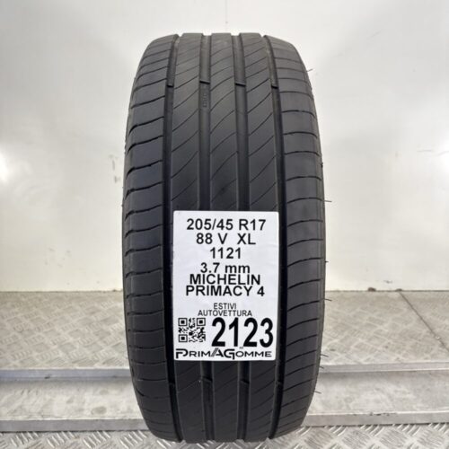 Pneumatico Usato 205 45 R17 XL 88V Michelin Primacy 4 Estivo