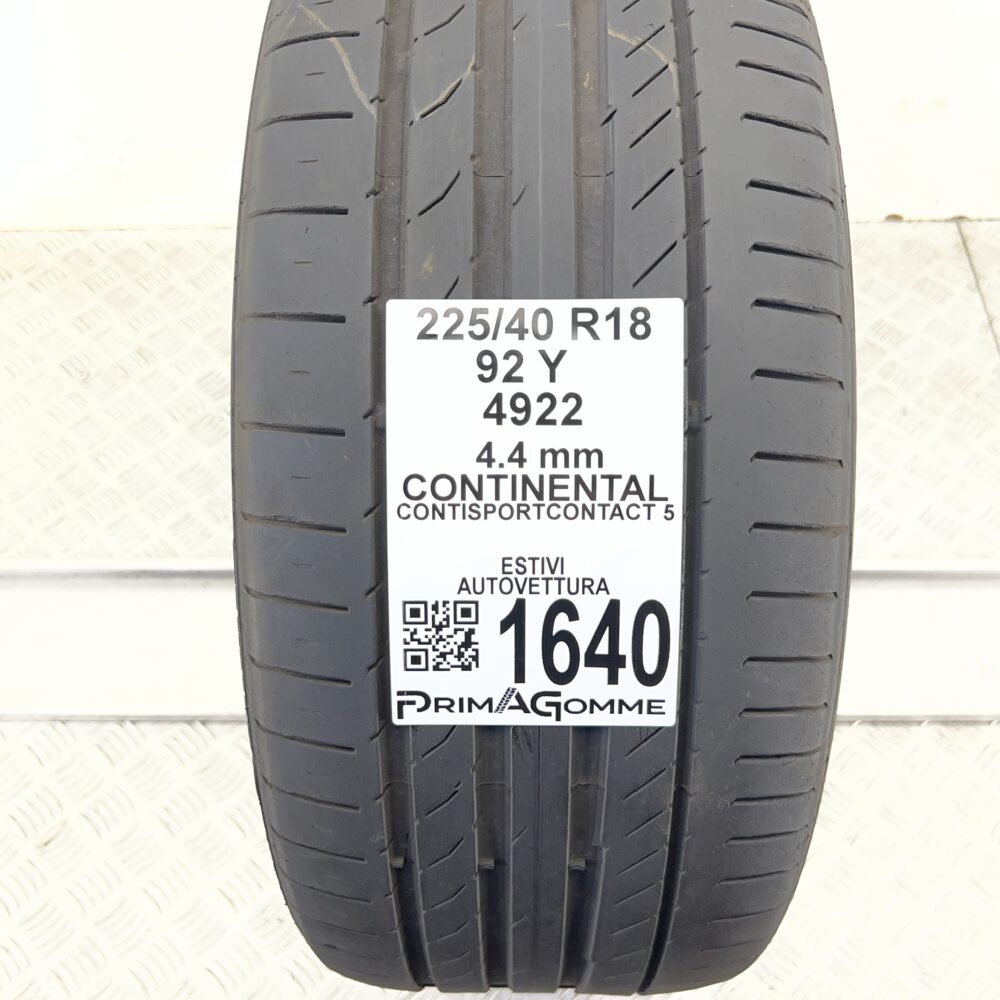 Pneumatico Usato 225 40 R18 92Y Continental ContiSportContact 5 Estivo | Gomme Usate | PrimaGomme.it Pneumatico usato 225 40 R18 Continental ContiSportContact 5 - foto 7