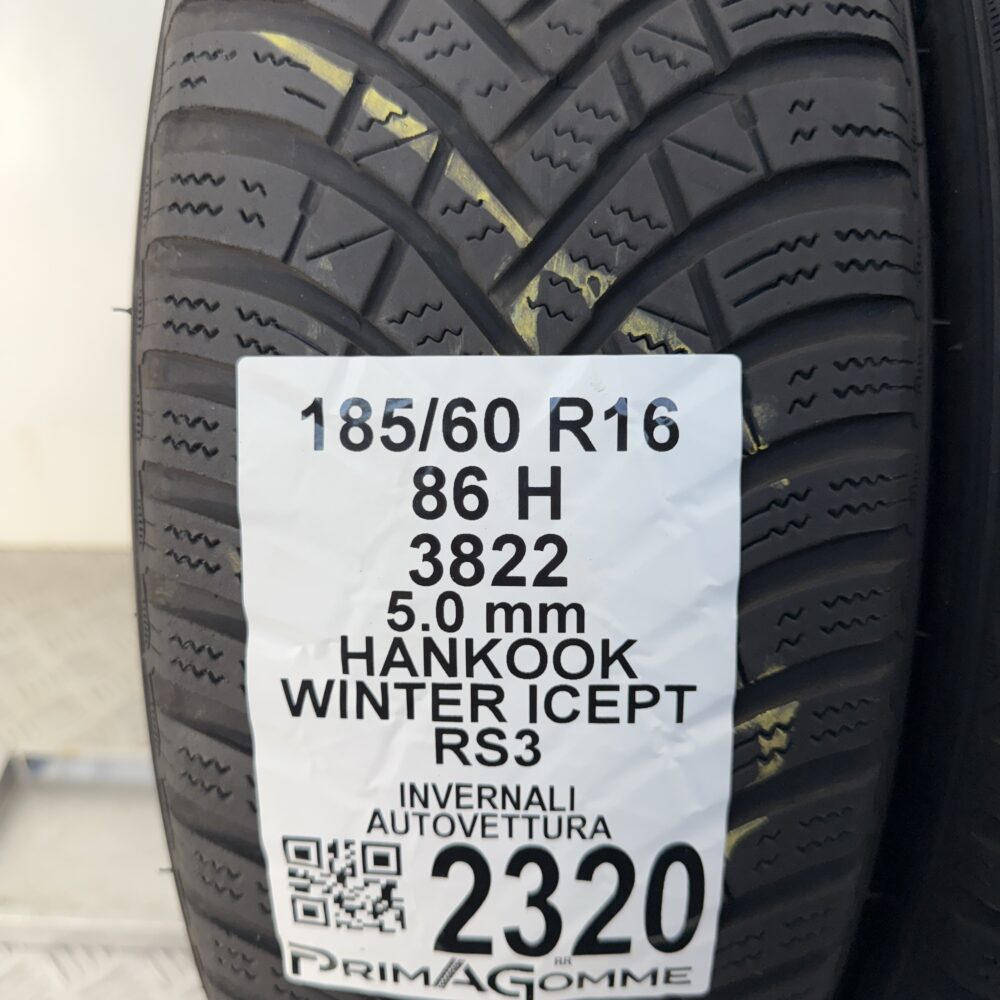 Gomme Usate 185 60 R16 86H Hankook Winter Icept RS3 Invernali | Gomme Usate | PrimaGomme.it Gomme usate 185 60 R16 Hankook Winter Icept RS3 - foto 8