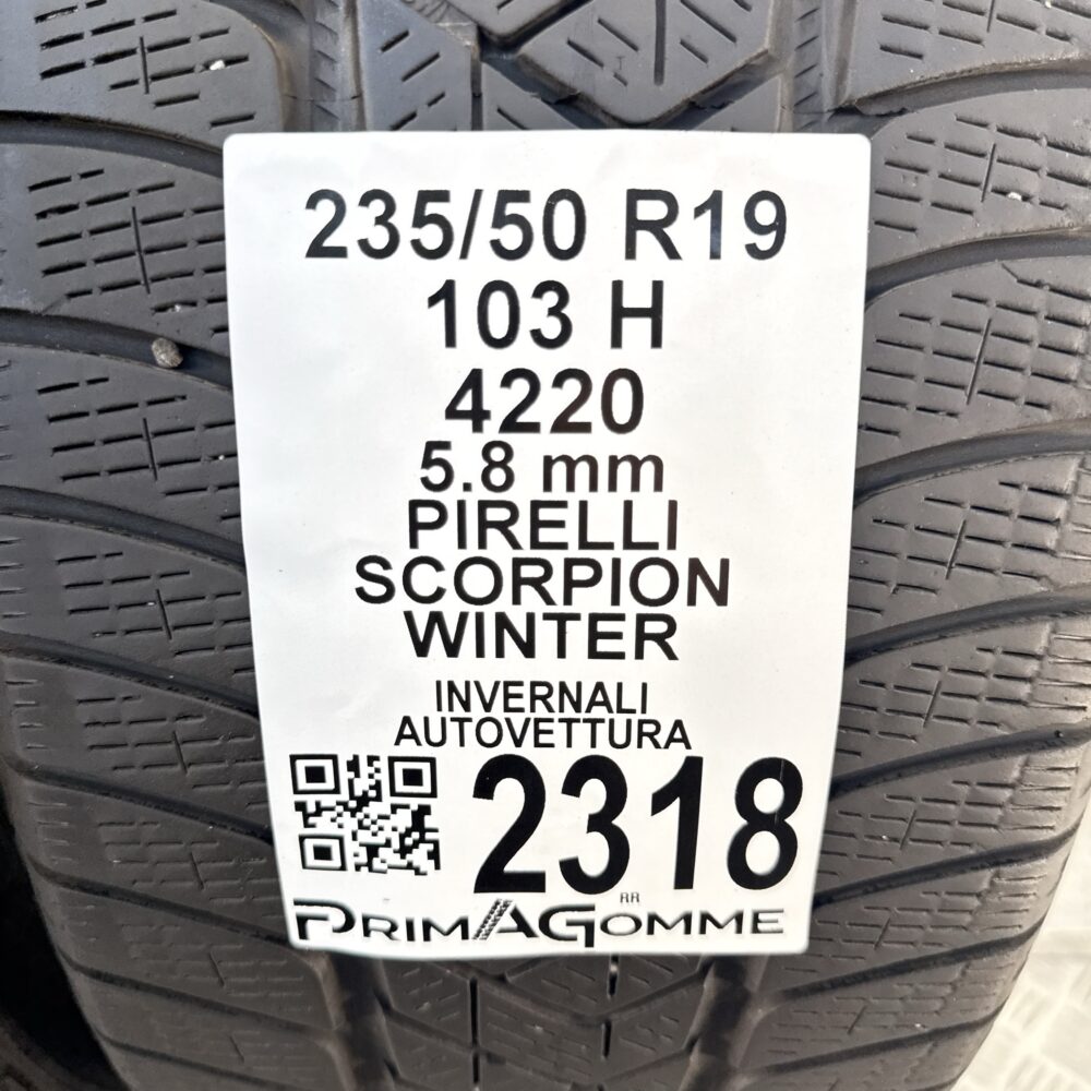 Gomme Usate 235 50 R19 103H Pirelli Scorpion Winter 83% Invernali | Gomme Usate | PrimaGomme.it Gomme usate 235 50 R19 Pirelli Scorpion Winter - foto 8