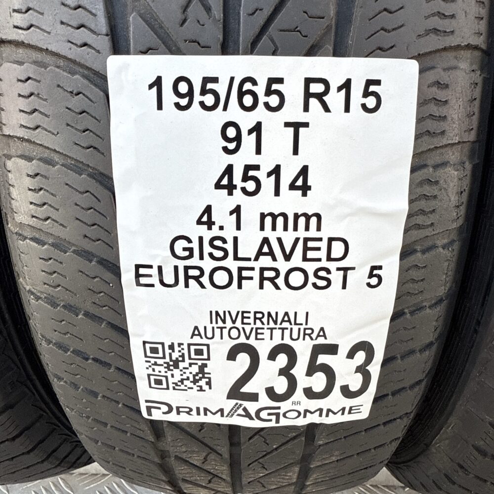 Gomme Usate 195 65 R15 91T Gislaved Eurofrost 5 Invernali | Gomme Usate | PrimaGomme.it Gomme usate 195 65 R15 Gislaved Eurofrost 5 - foto 14