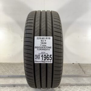 Pneumatico Usato 225 40 R19 93Y Bridgestone Turanza 6 100% Estivo