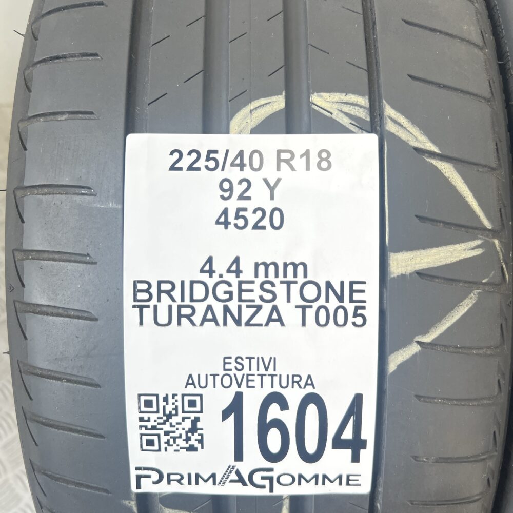 Gomme Usate 225 40 R18 92Y Bridgestone Turanza T005 63% Estive | Gomme Usate | PrimaGomme.it Gomme Usate 225 40 R18 92Y Bridgestone Turanza T005 63% Estive - immagine 2