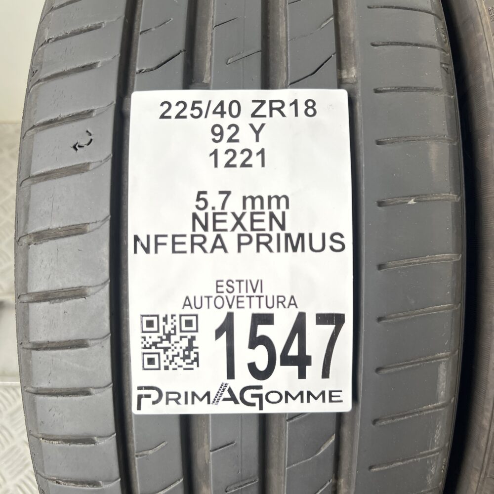 Gomme Usate 225 40 ZR18 92Y Nexen Nfera Primus 78% Estive | Gomme Usate | PrimaGomme.it Gomme Usate 225 40 ZR18 92Y Nexen Nfera Primus 78% Estive - immagine 2