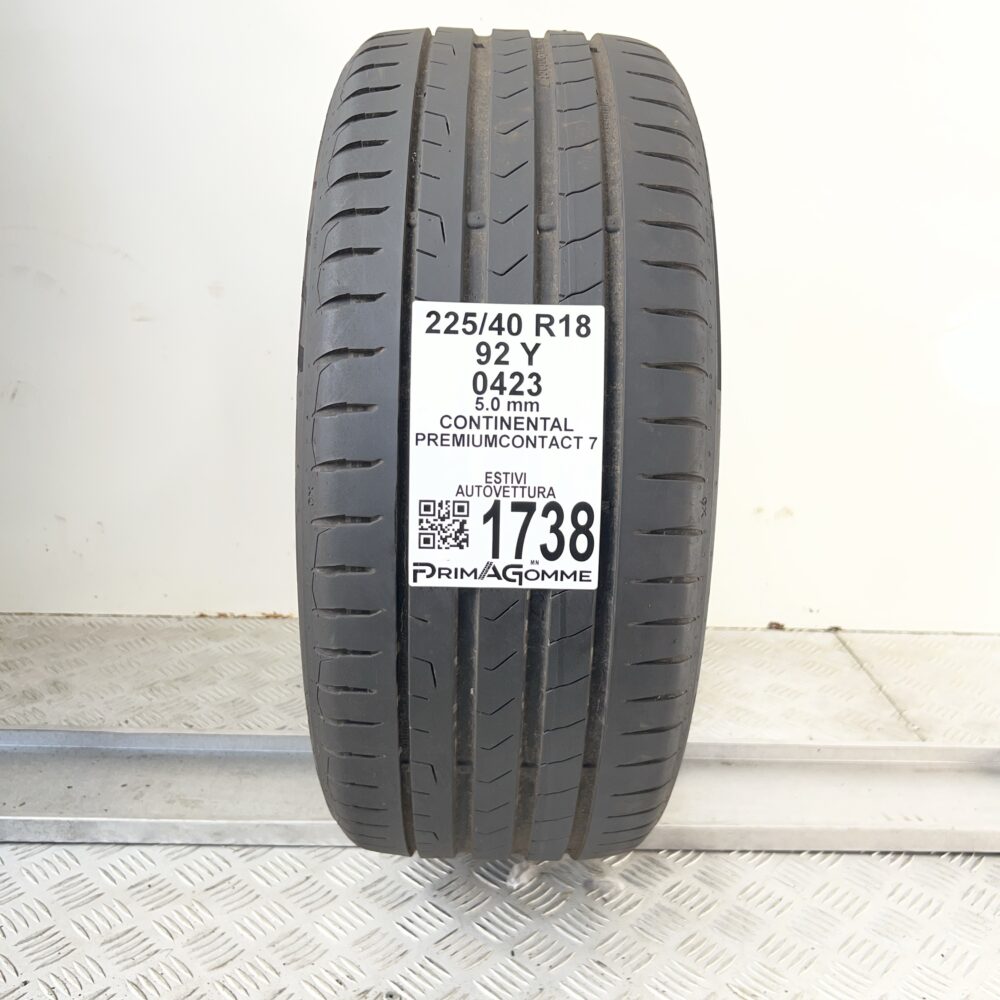 Pneumatico Usato 225 40 R18 92Y Continental PremiumContact 7 71% Estivo | Gomme Usate | PrimaGomme.it Pneumatico usato 225 40 R18 Continental PremiumContact 7 - foto 7