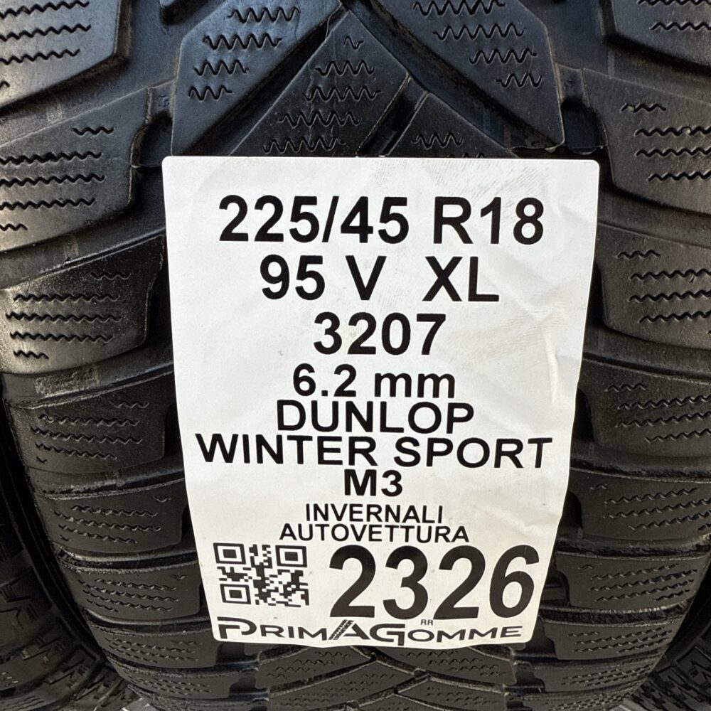 Gomme Usate 225 45 R18 XL 95V Dunlop Winter Sport M3 89% Invernali | Gomme Usate | PrimaGomme.it Gomme usate 225 45 R18 Dunlop Winter Sport M3 - foto 13