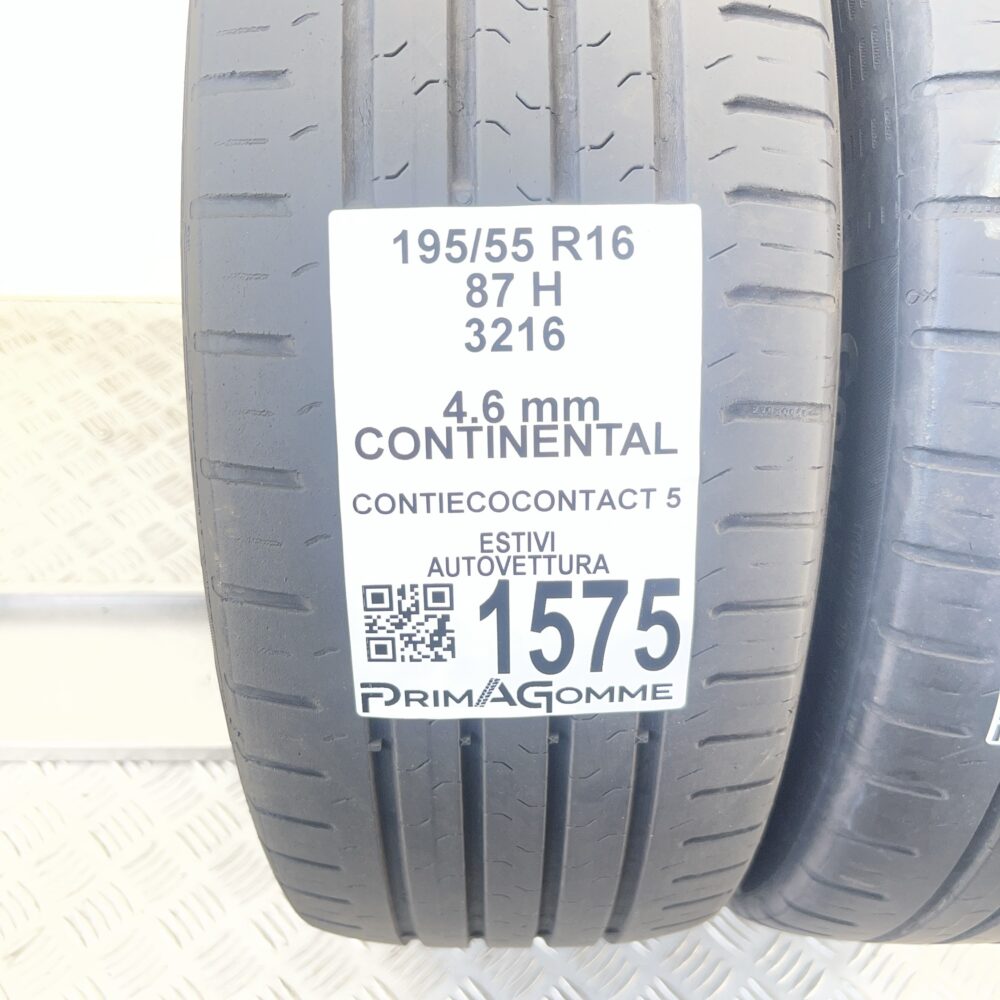 Gomme Usate 195 55 R16 87H Continental ContiEcoContact 5 Estive | Gomme Usate | PrimaGomme.it Gomme Usate 195 55 R16 87H Continental ContiEcoContact 5 Estive - immagine 2