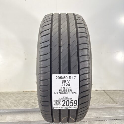 Pneumatico Usato 205 50 R17 89V Kleber Dynaxer HP4 84% Estivo