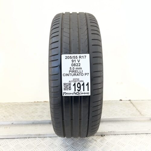 Pneumatico Usato 205 55 R17 91V Pirelli Cinturato P7 71% Estivo