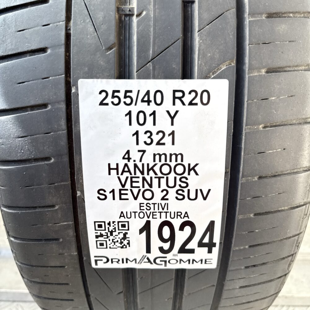 Pneumatico Usato 255 40 R20 101Y Hankook Ventus S1EVO 2 SUV Estivo | Gomme Usate | PrimaGomme.it Pneumatico usato 255 40 R20 Hankook Ventus S1EVO 2 SUV - foto 6