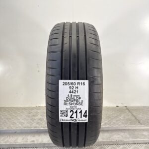 Pneumatico Usato 205 60 R16 92H Dunlop SportBlu Response Estivo