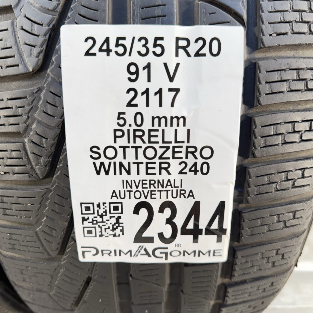 Gomme Usate 245 35 R20 91V Pirelli Sottozero Winter 240 71% Invernali | Gomme Usate | PrimaGomme.it Gomme usate 245 35 R20 Pirelli Sottozero Winter 240 - foto 8