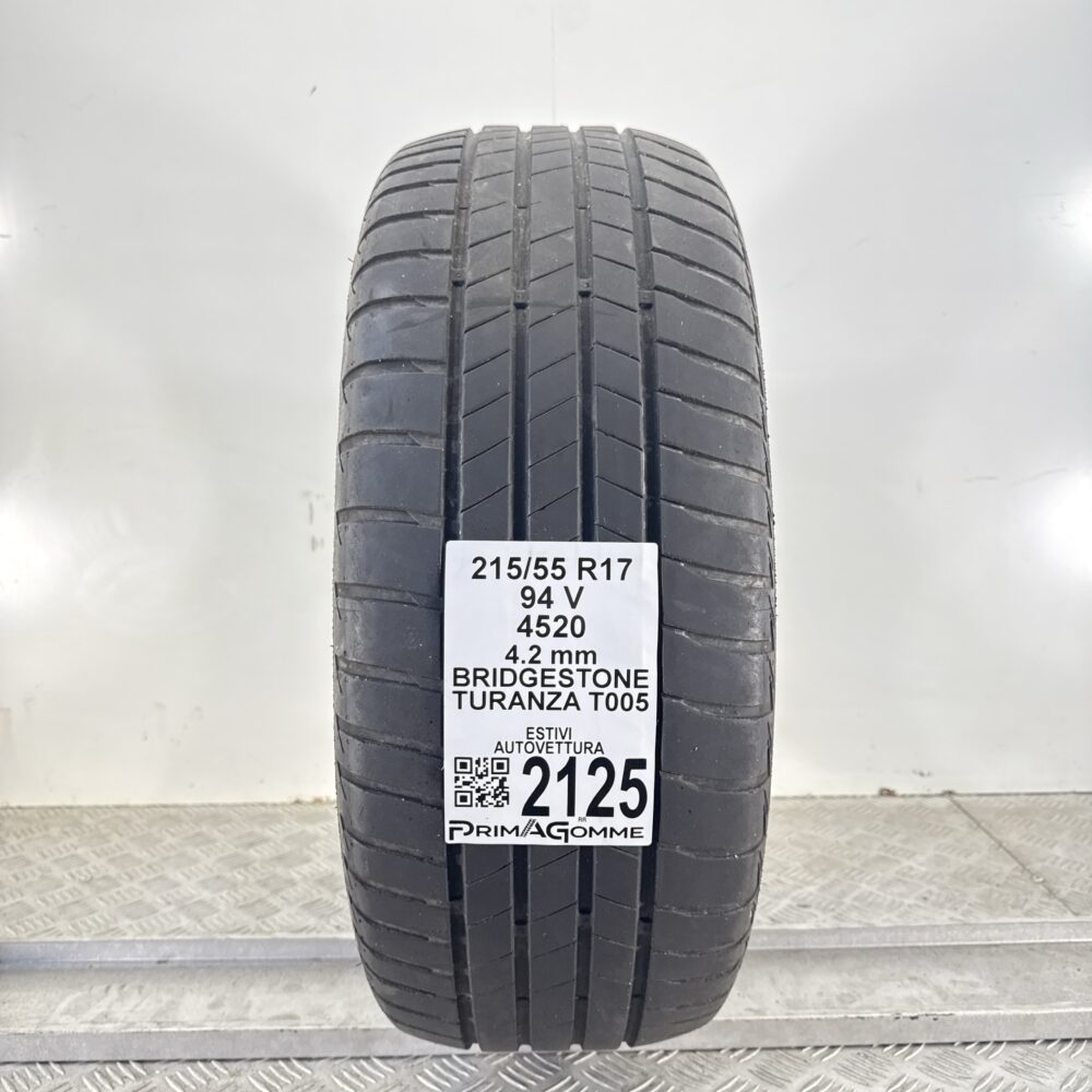 Pneumatico Usato 215 55 R17 94V Bridgestone Turanza T005 Estivo | Gomme Usate | PrimaGomme.it Pneumatico usato 215 55 R17 Bridgestone Turanza T005 - foto 7