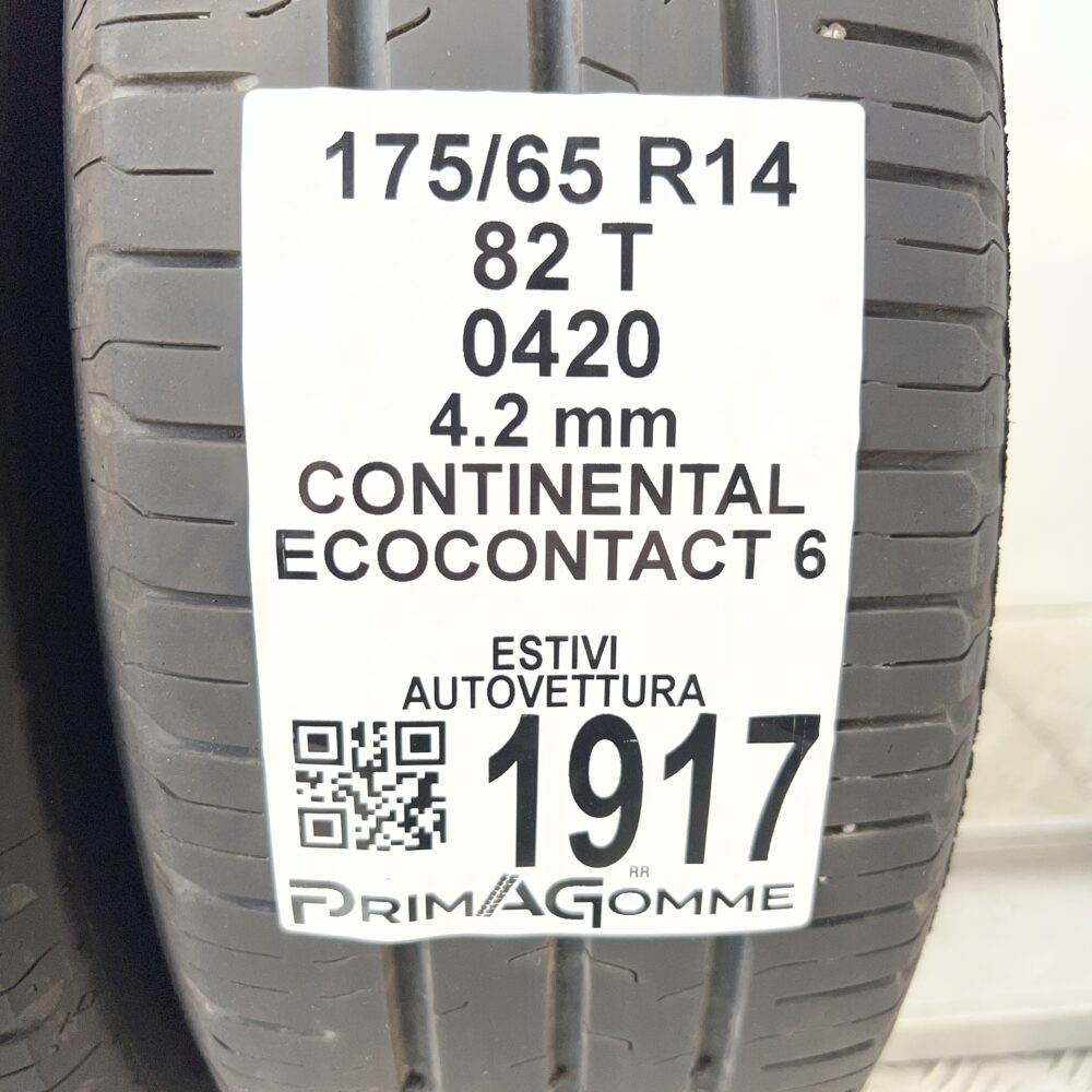 Pneumatici Usati 175 65 R14 82T Continental EcoContact 6 Estive | Gomme Usate | PrimaGomme.it Pneumatici usati 175 65 R14 Continental EcoContact 6 - foto 8