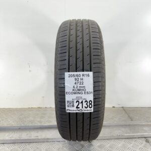 Pneumatico Usato 205 60 R16 92H Kumho Ecowing ES31 89% Estivo