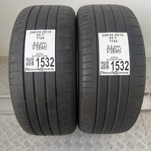Gomme Usate 245 35 R19 93Y Pirelli P Zero Estive