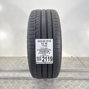 Pneumatico Usato 205 45 R16 83W Continental Premium Contact 6 74% Estivo