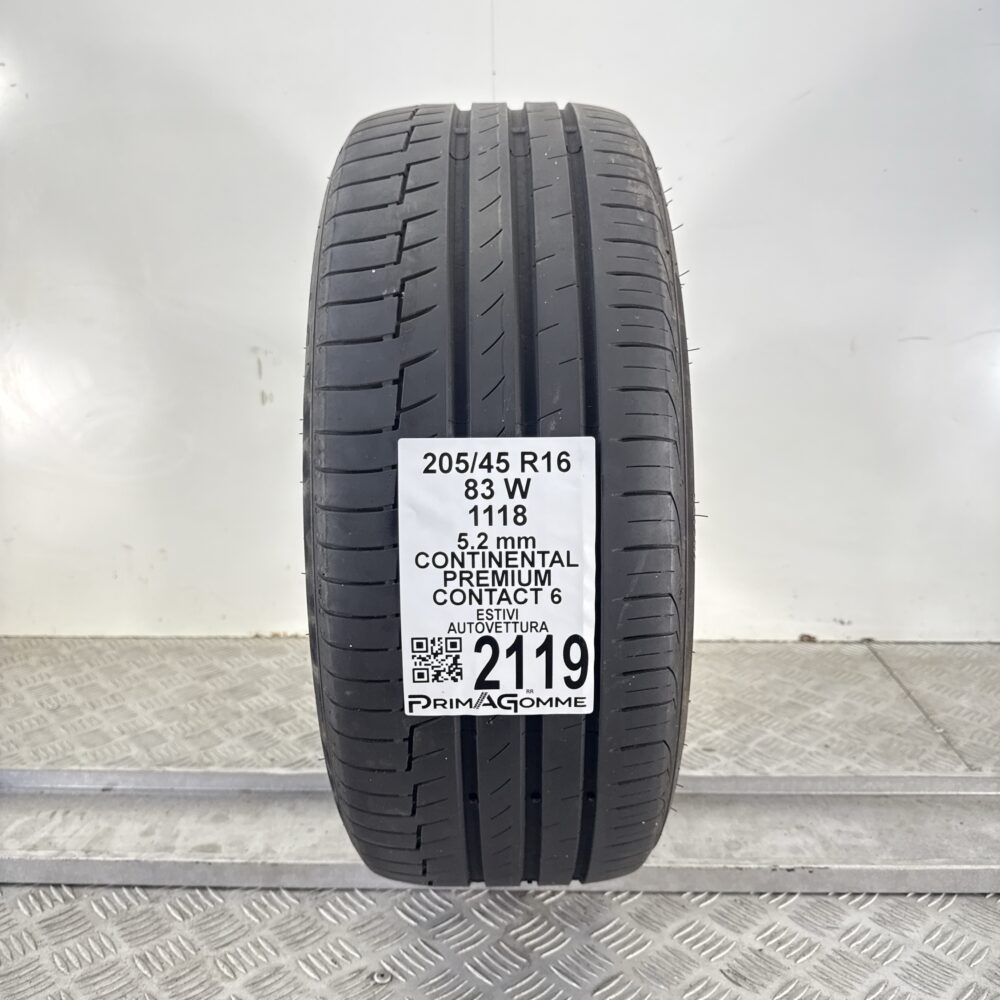 Pneumatico Usato 205 45 R16 83W Continental Premium Contact 6 74% Estivo | Gomme Usate | PrimaGomme.it Pneumatico usato 205 45 R16 Continental Premium Contact 6 - foto 7