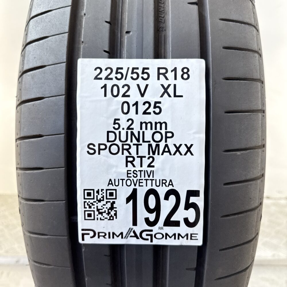 Pneumatico Usato 225 55 R18 XL 102V Dunlop Sport Maxx RT2 74% Estivo | Gomme Usate | PrimaGomme.it Pneumatico usato 225 55 R18 Dunlop Sport Maxx RT2 - foto 6