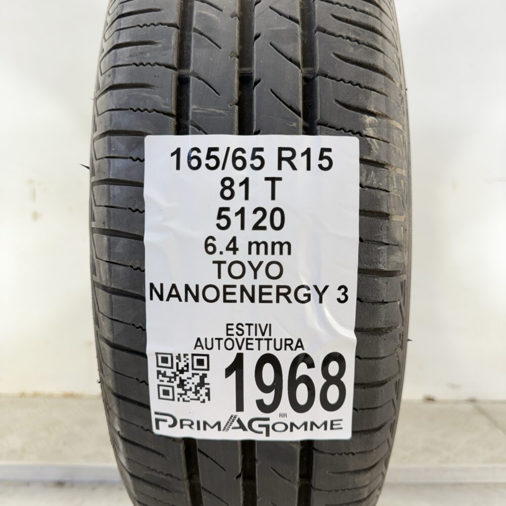 Pneumatico Usato 165 65 R15 81T Toyo Nanoenergy 3 91% Estivo | Gomme Usate | PrimaGomme.it Pneumatico usato 165 65 R15 Toyo Nanoenergy 3 - foto 6