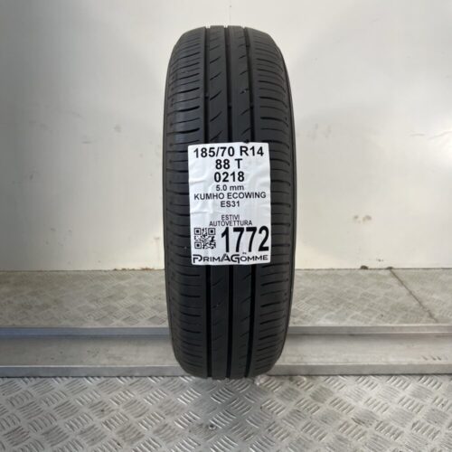 Pneumatico Usato 185 70 R14 88T Kumho Ecowing ES31 71% Estivo