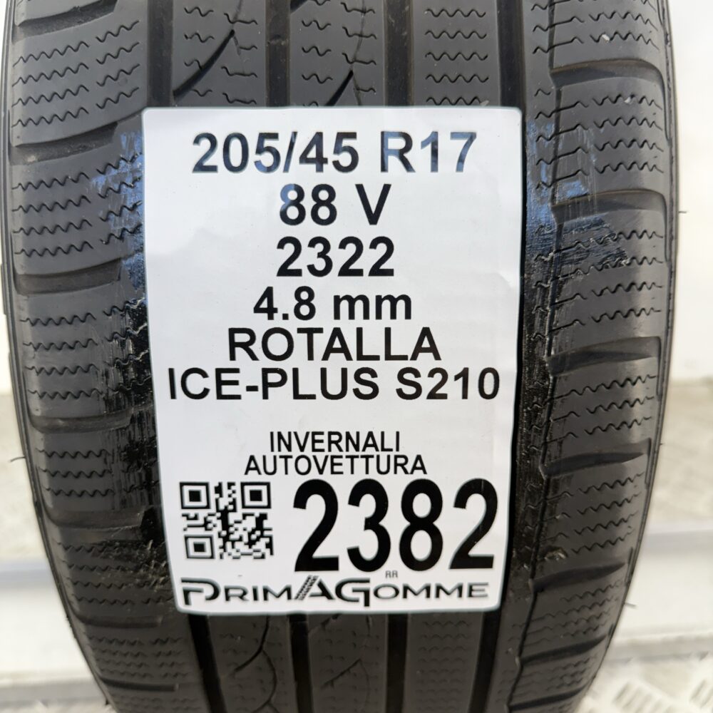 Gomma Usata 205 45 R17 88V Rotalla Ice-Plus S210 Invernale | Gomme Usate | PrimaGomme.it Gomma usata 205 45 R17 Rotalla Ice-Plus S210 - foto 8