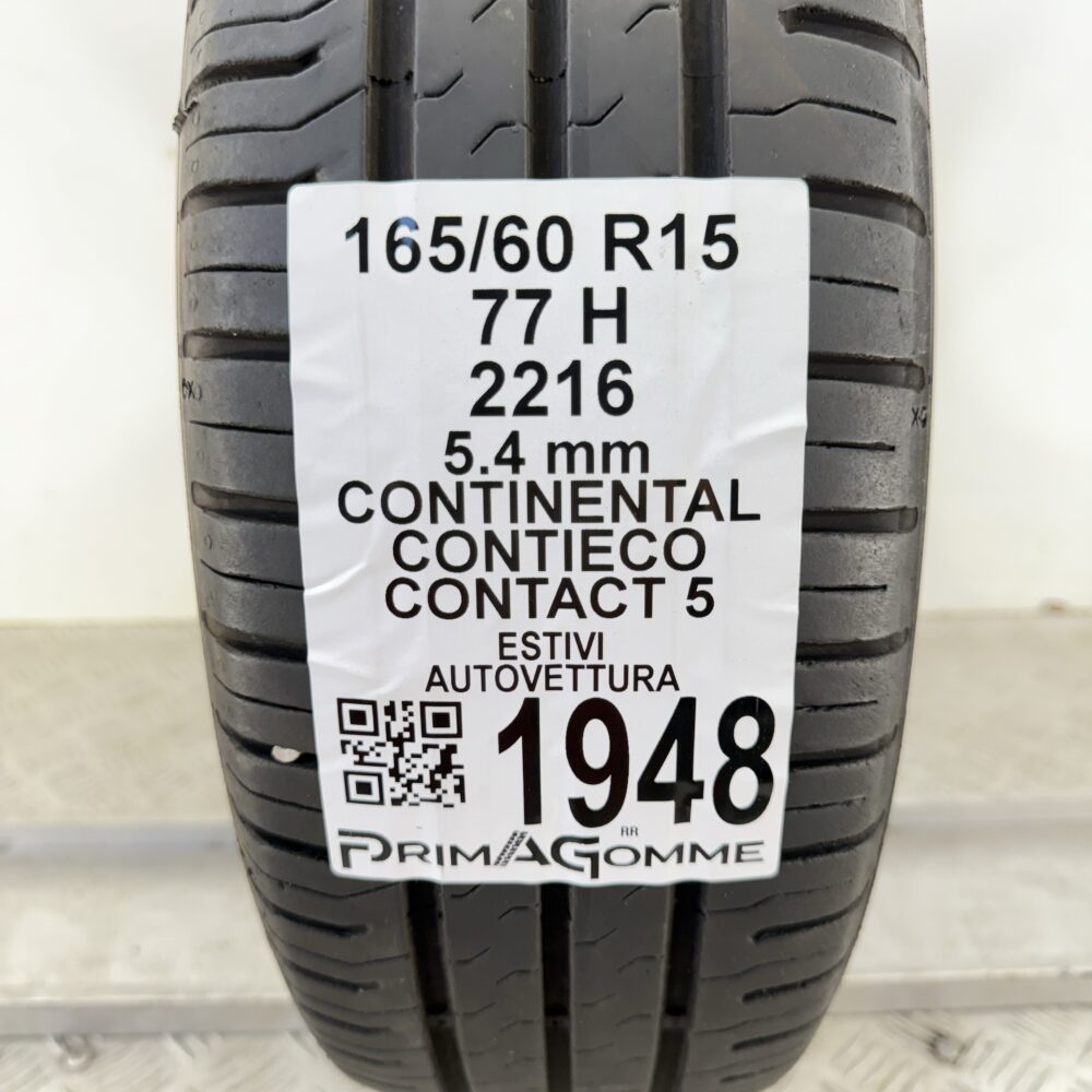 Pneumatico Usato 165 60 R15 77H Continental ContiEcoContact 5 77% Estivo | Gomme Usate | PrimaGomme.it Pneumatico usato 165 60 R15 Continental ContiEcoContact 5 - foto 6