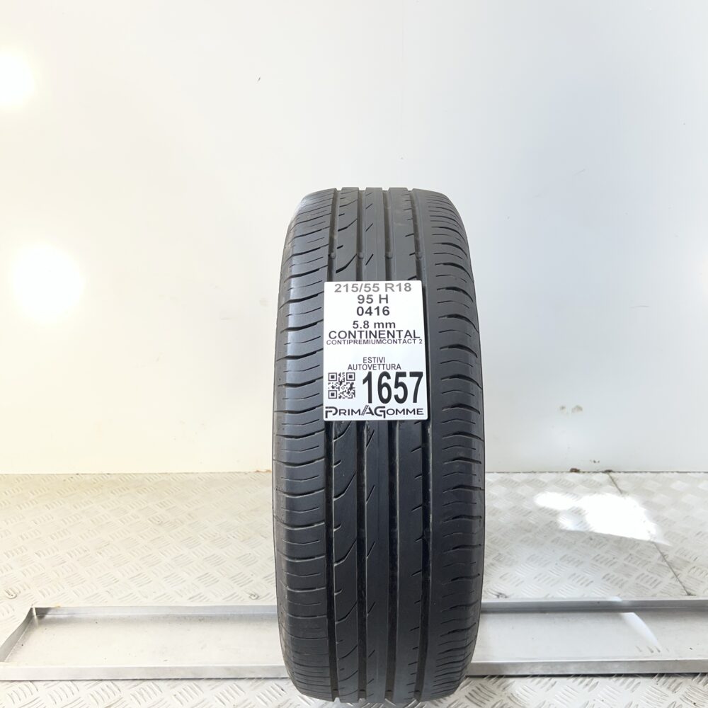 Gomma Usata 215 55 R18 95H Continental ContiPremiumContact 2 78% Estiva | Gomme Usate | PrimaGomme.it Gomma Usata 215 55 R18 95H Continental ContiPremiumContact 2 78% Estiva