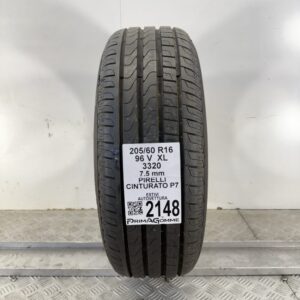 Pneumatico Usato 205 60 R16 XL 96V Pirelli Cinturato P7 100% Estivo