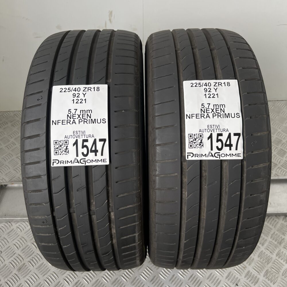 Gomme Usate 225 40 ZR18 92Y Nexen Nfera Primus 78% Estive | Gomme Usate | PrimaGomme.it Gomme Usate 225 40 ZR18 92Y Nexen Nfera Primus 78% Estive