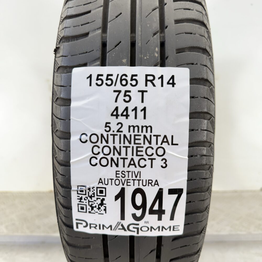 Pneumatico Usato 155 65 R14 75T Continental ContiEcoContact 3 74% Estivo | Gomme Usate | PrimaGomme.it Pneumatico usato 155 65 R14 Continental ContiEcoContact 3 - foto 6