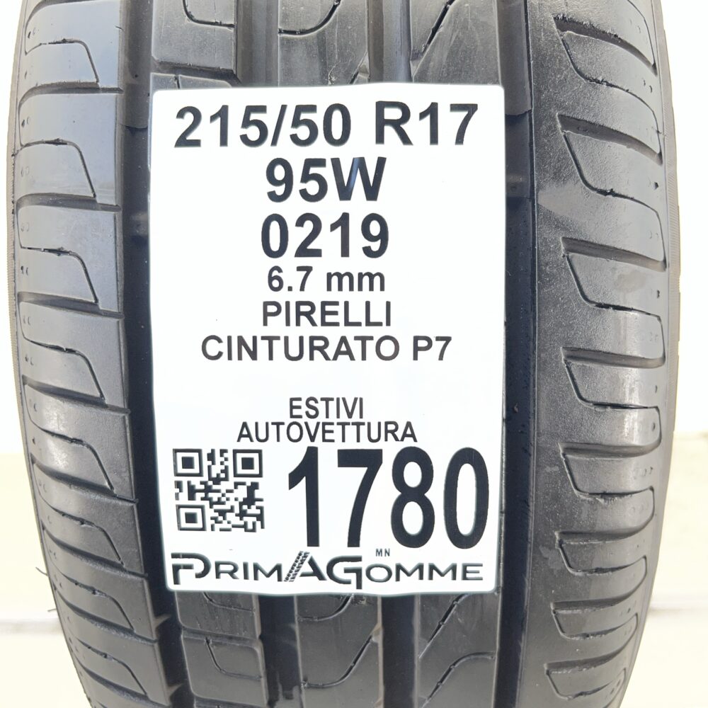 Pneumatico Usato 215 50 R17 95W Pirelli Cinturato P7 96% Estivo | Gomme Usate | PrimaGomme.it Pneumatico usato 215 50 R17 Pirelli Cinturato P7 - foto 7