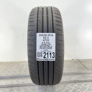 Pneumatico Usato 205 60 R16 92V Dunlop Sport Blu Response Estivo