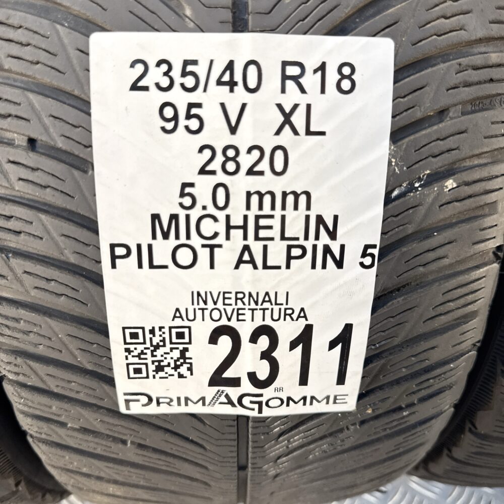 Gomme Usate 235 40 R18 XL 95V Michelin Pilot Alpin 5 71% Invernali | Gomme Usate | PrimaGomme.it Gomme usate 235 40 R18 Michelin Pilot Alpin 5 - foto 13