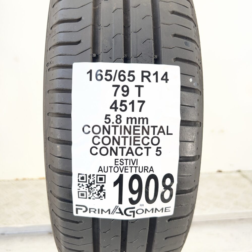 Pneumatico Usato 165 65 R14 79T Continental ContiEcoContact 5 83% Estivo | Gomme Usate | PrimaGomme.it Pneumatico usato 165 65 R14 Continental ContiEcoContact 5 - foto 7