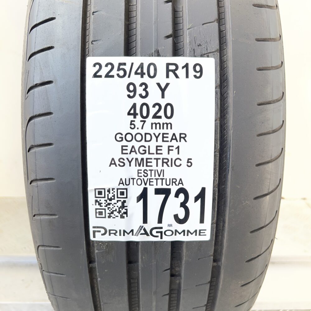 Pneumatico Usato 225 40 R19 93Y Goodyear Eagle F1 Asymetric 5 81% Estivo | Gomme Usate | PrimaGomme.it Pneumatico usato 225 40 R19 Goodyear Eagle F1 Asymetric 5 - foto 6