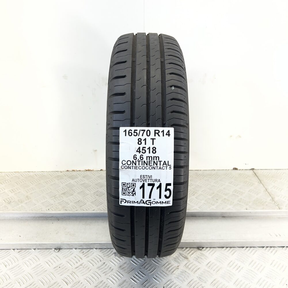 Pneumatico Usato 165 70 R14 81T Continental ContiEcoContact 5 94% Estivo | Gomme Usate | PrimaGomme.it Pneumatico usato 165 70 R14 Continental ContiEcoContact 5 - foto 6