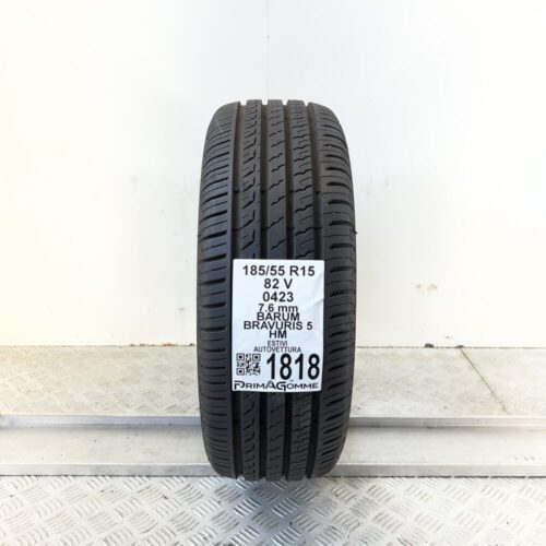 Pneumatico Usato 185 55 R15 82V BARUM Bravuris 5 HM 100% Estivo