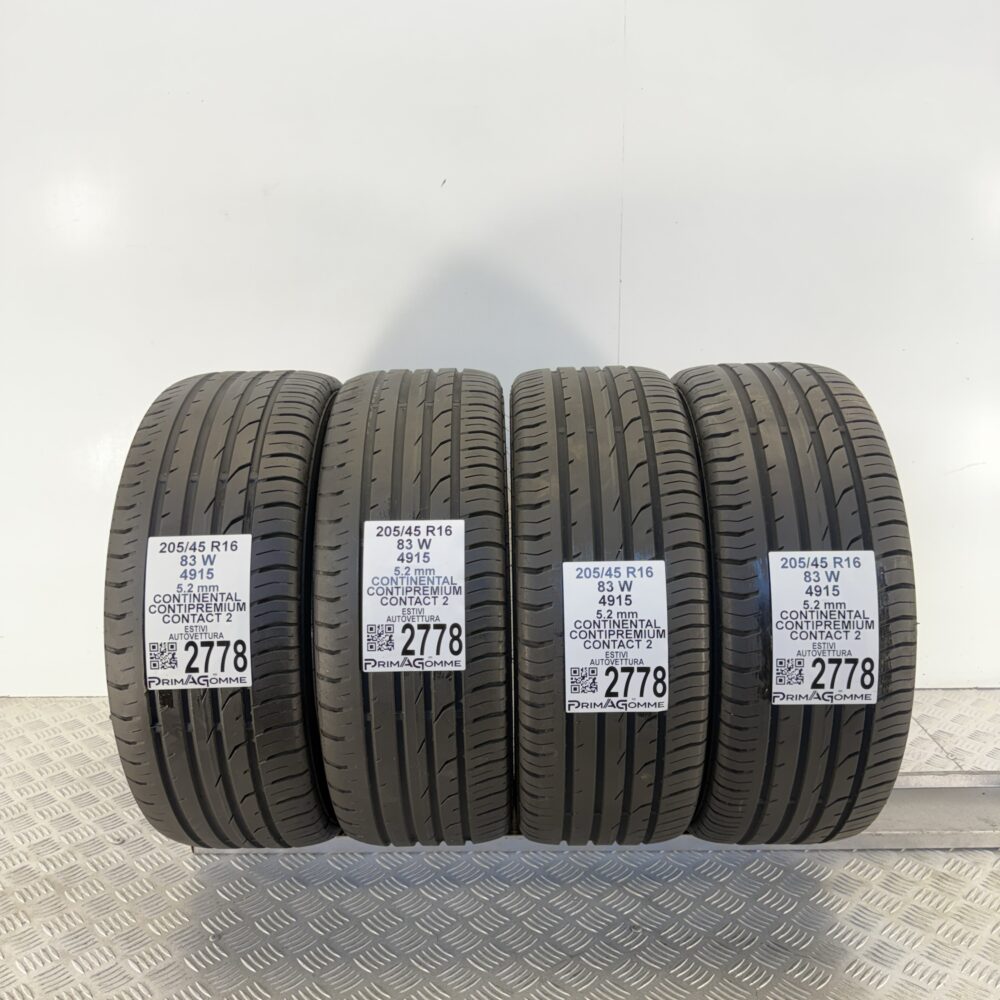Gomme Usate 205 45 R16 83W Continental ContiPremiumContact 2 74% Estive | Gomme Usate | PrimaGomme.it Gomme usate 205 45 R16 Continental ContiPremiumContact 2 - foto 15