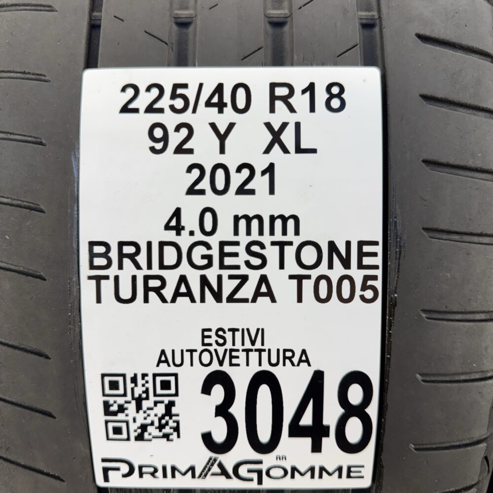 Gomme Usate 225 40 R18 XL 92Y Bridgestone Turanza T005 Estive | Gomme Usate | PrimaGomme.it Gomme usate 225 40 R18 Bridgestone Turanza T005 - foto 16