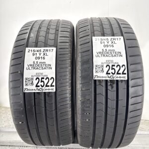 Gomme Usate 215 45 ZR17 XL 91Y Vredestein Ultracsatin 79% Estive