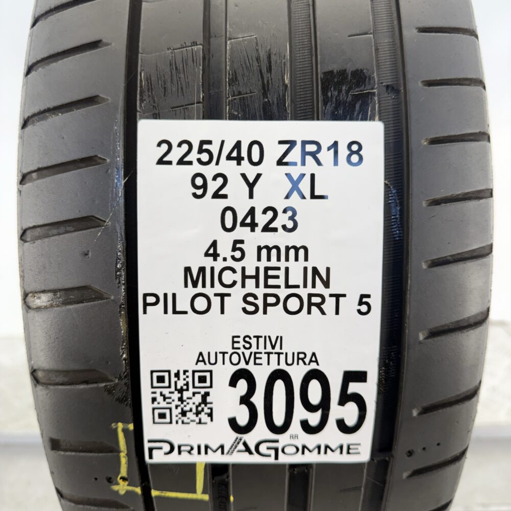Gomma Usata 225 40 ZR18 XL 92Y MICHELIN Pilot Sport 5 Estivo | Gomme Usate | PrimaGomme.it Gomma usata 225 40 ZR18 MICHELIN Pilot Sport 5 - foto 10