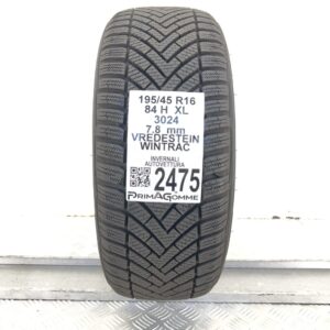 Gomma Usata 195 45 R16 XL 84H Vredestein Wintrac 98% Invernale