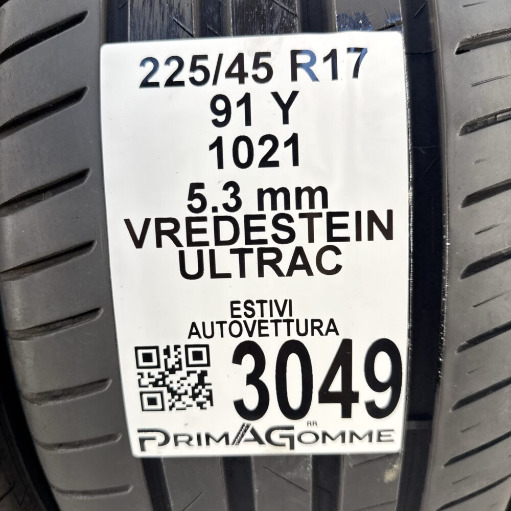 Gomme Usate 225 45 R17 91Y Vredestein Ultrac 76% Estive | Gomme Usate | PrimaGomme.it Gomme usate 225 45 R17 Vredestein Ultrac - foto 15