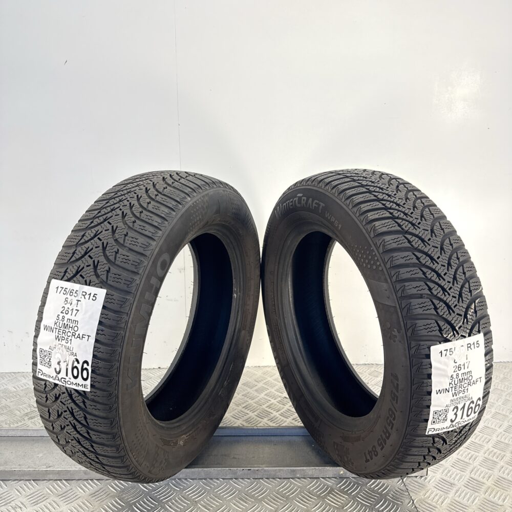 Gomme Usate 175 65 R15 84T Kumho Wintercraft WP51 83% Invernali | Gomme Usate | PrimaGomme.it Kumho Wintercraft WP51 175/65 R15 84T, dettaglio fotografico 6
