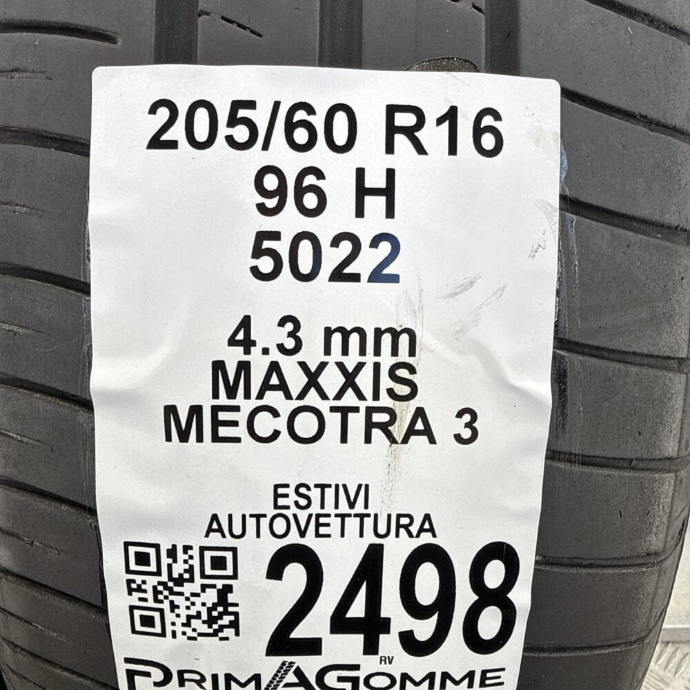 Gomme Usate 205 60 R16 96H Maxxis Mecotra 3 Estive | Gomme Usate | PrimaGomme.it Gomme usate 205 60 R16 Maxxis Mecotra 3 - foto 9