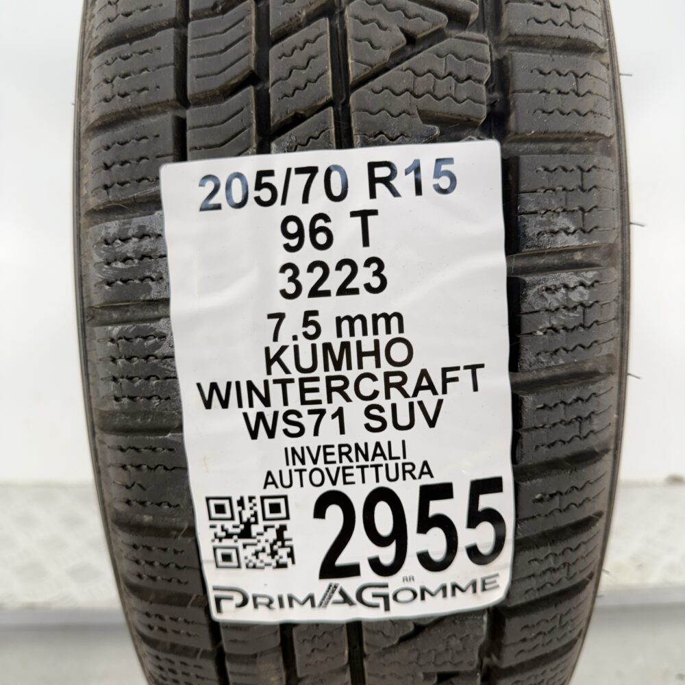 Gomma Usata 205 70 R15 96T Kumho Wintercraft WS71 SUV 94% Invernale | Gomme Usate | PrimaGomme.it Gomma usata 205 70 R15 Kumho Wintercraft WS71 SUV - foto 10